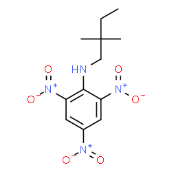 ChemSpider 2D Image | N-(2,2-Dimethylbutyl)-2,4,6-trinitroaniline | C12H16N4O6