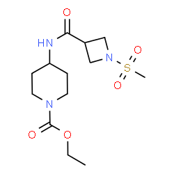 ChemSpider 2D Image | Ethyl 4-({[1-(methylsulfonyl)-3-azetidinyl]carbonyl}amino)-1-piperidinecarboxylate | C13H23N3O5S