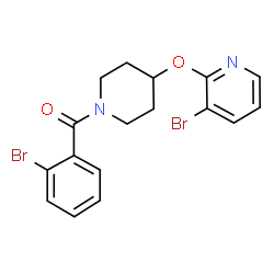 ChemSpider 2D Image | (2-Bromophenyl){4-[(3-bromo-2-pyridinyl)oxy]-1-piperidinyl}methanone | C17H16Br2N2O2