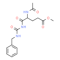 ChemSpider 2D Image | Methyl N~2~-acetyl-N-(benzylcarbamoyl)-alpha-glutaminate | C16H21N3O5
