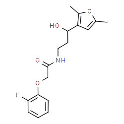 ChemSpider 2D Image | N-[3-(2,5-Dimethyl-3-furyl)-3-hydroxypropyl]-2-(2-fluorophenoxy)acetamide | C17H20FNO4
