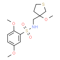 ChemSpider 2D Image | 2,5-Dimethoxy-N-[(3-methoxytetrahydro-3-thiophenyl)methyl]benzenesulfonamide | C14H21NO5S2