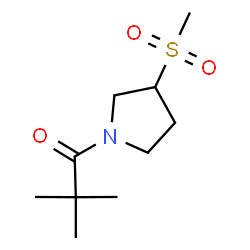 ChemSpider 2D Image | 2,2-Dimethyl-1-[3-(methylsulfonyl)-1-pyrrolidinyl]-1-propanone | C10H19NO3S