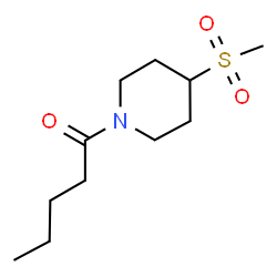 ChemSpider 2D Image | 1-[4-(Methylsulfonyl)-1-piperidinyl]-1-pentanone | C11H21NO3S