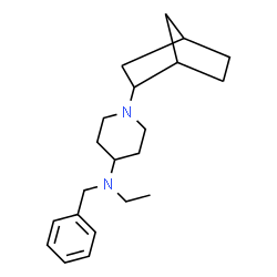 ChemSpider 2D Image | N-Benzyl-1-(bicyclo[2.2.1]hept-2-yl)-N-ethyl-4-piperidinamine | C21H32N2