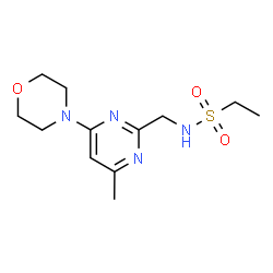 ChemSpider 2D Image | N-{[4-Methyl-6-(4-morpholinyl)-2-pyrimidinyl]methyl}ethanesulfonamide | C12H20N4O3S