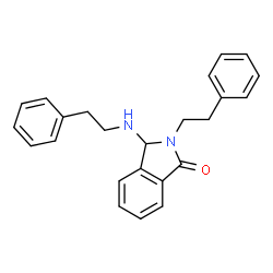 ChemSpider 2D Image | 2-(2-Phenylethyl)-3-[(2-phenylethyl)amino]-1-isoindolinone | C24H24N2O