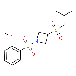 ChemSpider 2D Image | 3-(Isobutylsulfonyl)-1-[(2-methoxyphenyl)sulfonyl]azetidine | C14H21NO5S2