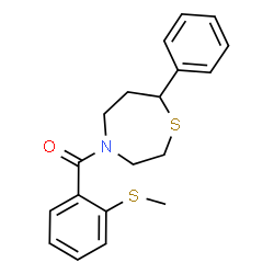 ChemSpider 2D Image | [2-(Methylsulfanyl)phenyl](7-phenyl-1,4-thiazepan-4-yl)methanone | C19H21NOS2