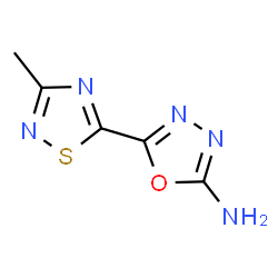 ChemSpider 2D Image | 5-(3-Methyl-1,2,4-thiadiazol-5-yl)-1,3,4-oxadiazol-2-amine | C5H5N5OS