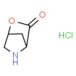 ChemSpider 2D Image | 2-Oxa-5-azabicyclo[2.2.1]heptan-3-one hydrochloride (1:1) | C5H8ClNO2
