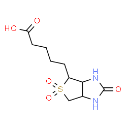 ChemSpider 2D Image | 5-(5,5-Dioxido-2-oxohexahydro-1H-thieno[3,4-d]imidazol-4-yl)pentanoic acid | C10H16N2O5S