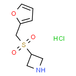 ChemSpider 2D Image | 3-[(2-Furylmethyl)sulfonyl]azetidine hydrochloride (1:1) | C8H12ClNO3S