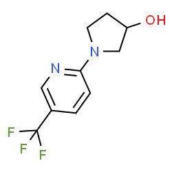 ChemSpider 2D Image | 1-[5-(Trifluoromethyl)-2-pyridinyl]-3-pyrrolidinol | C10H11F3N2O
