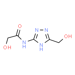 ChemSpider 2D Image | 2-Hydroxy-N-[3-(hydroxymethyl)-1H-1,2,4-triazol-5-yl]acetamide | C5H8N4O3