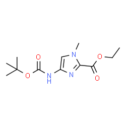 ChemSpider 2D Image | Ethyl 4-((tert-butoxycarbonyl)amino)-1-methyl-1H-imidazole-2-carboxylate | C12H19N3O4