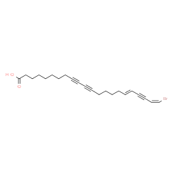 ChemSpider 2D Image | (17E,21Z)-22-Bromo-17,21-docosadiene-9,11,19-triynoic acid | C22H27BrO2