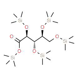 ChemSpider 2D Image | Trimethylsilyl 2,3,4,5-tetrakis-O-(trimethylsilyl)-L-ribonate | C20H50O6Si5