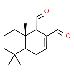 ChemSpider 2D Image | (8aS)-5,5,8a-Trimethyl-1,4,4a,5,6,7,8,8a-octahydro-1,2-naphthalenedicarbaldehyde | C15H22O2