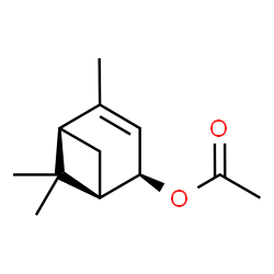 ChemSpider 2D Image | (1R,2R,5R)-4,6,6-Trimethylbicyclo[3.1.1]hept-3-en-2-yl acetate | C12H18O2