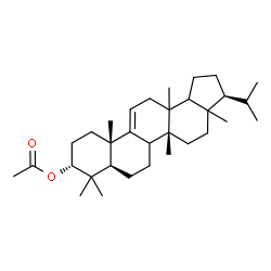 ChemSpider 2D Image | (3S,5aR,7aR,9R,11aS)-3-Isopropyl-3a,5a,8,8,11a,13a-hexamethyl-2,3,3a,4,5,5a,5b,6,7,7a,8,9,10,11,11a,13,13a,13b-octadecahydro-1H-cyclopenta[a]chrysen-9-yl acetate | C32H52O2