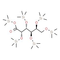 ChemSpider 2D Image | Trimethylsilyl 2,3,4,5,6-pentakis-O-(trimethylsilyl)-L-galactonate | C24H60O7Si6