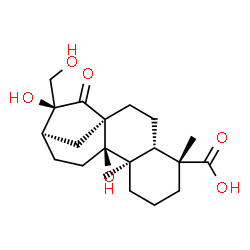 ChemSpider 2D Image | (5beta,8alpha,9beta,10alpha,13alpha)-9,16,17-Trihydroxy-15-oxokauran-18-oic acid | C20H30O6