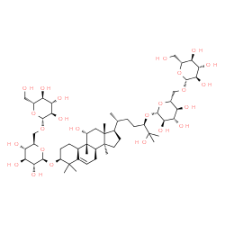 ChemSpider 2D Image | (1S,4R,8beta,9beta,11alpha,24R)-1-{[6-O-(beta-D-Glucopyranosyl)-beta-D-glucopyranosyl]oxy}-11,25-dihydroxy-9,10,14-trimethyl-4,9-cyclo-9,10-secocholest-5-en-24-yl 6-O-beta-D-glucopyranosyl-beta-D-gluc
opyranoside | C54H92O24