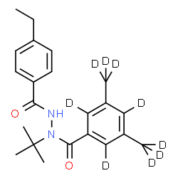ChemSpider 2D Image | N'-(4-Ethylbenzoyl)-3,5-bis[(~2~H_3_)methyl]-N-(2-methyl-2-propanyl)(~2~H_3_)benzohydrazide | C22H19D9N2O2