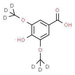 ChemSpider 2D Image | 4-Hydroxy-3,5-bis[(~2~H_3_)methyloxy]benzoic acid | C9H4D6O5