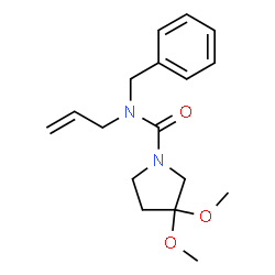 ChemSpider 2D Image | N-Allyl-N-benzyl-3,3-dimethoxy-1-pyrrolidinecarboxamide | C17H24N2O3