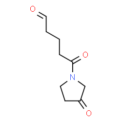 ChemSpider 2D Image | 5-Oxo-5-(3-oxo-1-pyrrolidinyl)pentanal | C9H13NO3