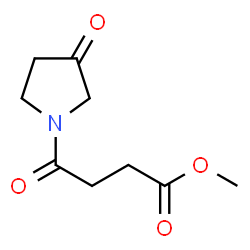 ChemSpider 2D Image | Methyl 4-oxo-4-(3-oxo-1-pyrrolidinyl)butanoate | C9H13NO4