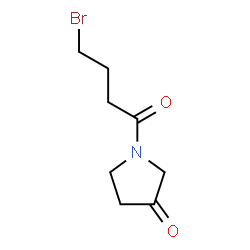 ChemSpider 2D Image | 1-(4-Bromobutanoyl)-3-pyrrolidinone | C8H12BrNO2