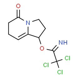 ChemSpider 2D Image | 5-Oxo-1,2,3,5,6,7-hexahydro-1-indolizinyl 2,2,2-trichloroethanimidate | C10H11Cl3N2O2
