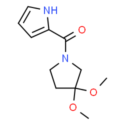 ChemSpider 2D Image | (3,3-Dimethoxy-1-pyrrolidinyl)(1H-pyrrol-2-yl)methanone | C11H16N2O3