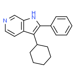 ChemSpider 2D Image | 3-Cyclohexyl-2-phenyl-1H-pyrrolo[2,3-c]pyridine | C19H20N2