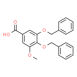 ChemSpider 2D Image | 3,4-Bis(benzyloxy)-5-methoxybenzoic acid | C22H20O5