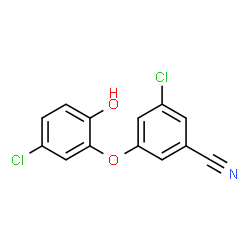 ChemSpider 2D Image | 3-Chloro-5-(5-chloro-2-hydroxyphenoxy)benzonitrile | C13H7Cl2NO2