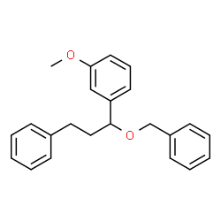ChemSpider 2D Image | 1-[1-(Benzyloxy)-3-phenylpropyl]-3-methoxybenzene | C23H24O2