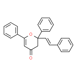 ChemSpider 2D Image | (E)-2,6-Diphenyl-2-styryl-2H-pyran-4(3H)-one | C25H20O2