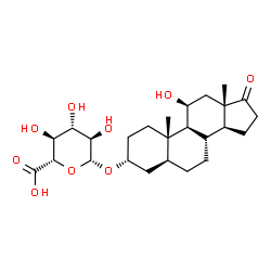 ChemSpider 2D Image | 11-beta-Hydroxyandrosterone-3-glucuronide | C25H38O9