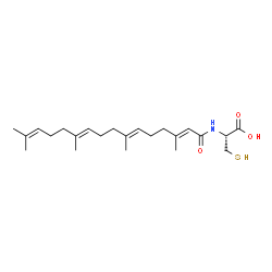 ChemSpider 2D Image | N-[(2E,6E,10E)-3,7,11,15-Tetramethyl-2,6,10,14-hexadecatetraenoyl]-L-cysteine | C23H37NO3S