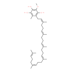 ChemSpider 2D Image | 5-[(2Z,6E,10E,14E,18Z)-3,7,11,15,19,23-Hexamethyl-2,6,10,14,18,22-tetracosahexaen-1-yl]-3-methoxy-6-methyl-1,2,4-benzenetriol | C38H58O4