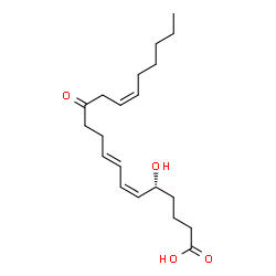 ChemSpider 2D Image | (5R,6Z,8E,14Z)-5-Hydroxy-12-oxo-6,8,14-icosatrienoic acid | C20H32O4