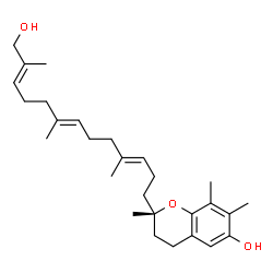 ChemSpider 2D Image | (2S)-2-[(3E,7E,11E)-13-Hydroxy-4,8,12-trimethyl-3,7,11-tridecatrien-1-yl]-2,7,8-trimethyl-6-chromanol | C28H42O3