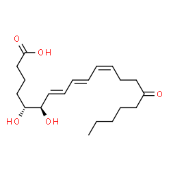 ChemSpider 2D Image | (5R,6R,7E,9E,11Z)-5,6-Dihydroxy-15-oxo-7,9,11-icosatrienoic acid | C20H32O5