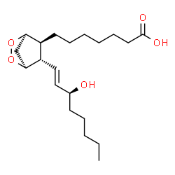 ChemSpider 2D Image | 7-{(1S,4R,5S,6S)-6-[(1E,3S)-3-Hydroxy-1-octen-1-yl]-2,3-dioxabicyclo[2.2.1]hept-5-yl}heptanoic acid | C20H34O5