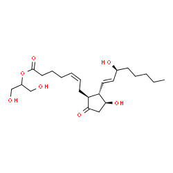 ChemSpider 2D Image | 1,3-Dihydroxy-2-propanyl (5Z,8beta,11beta,12alpha,13E,15S)-11,15-dihydroxy-9-oxoprosta-5,13-dien-1-oate | C23H38O7