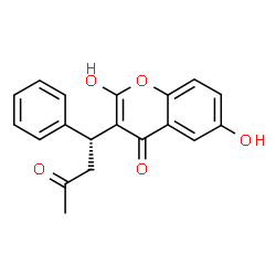 ChemSpider 2D Image | 2,6-Dihydroxy-3-[(1R)-3-oxo-1-phenylbutyl]-4H-chromen-4-one | C19H16O5